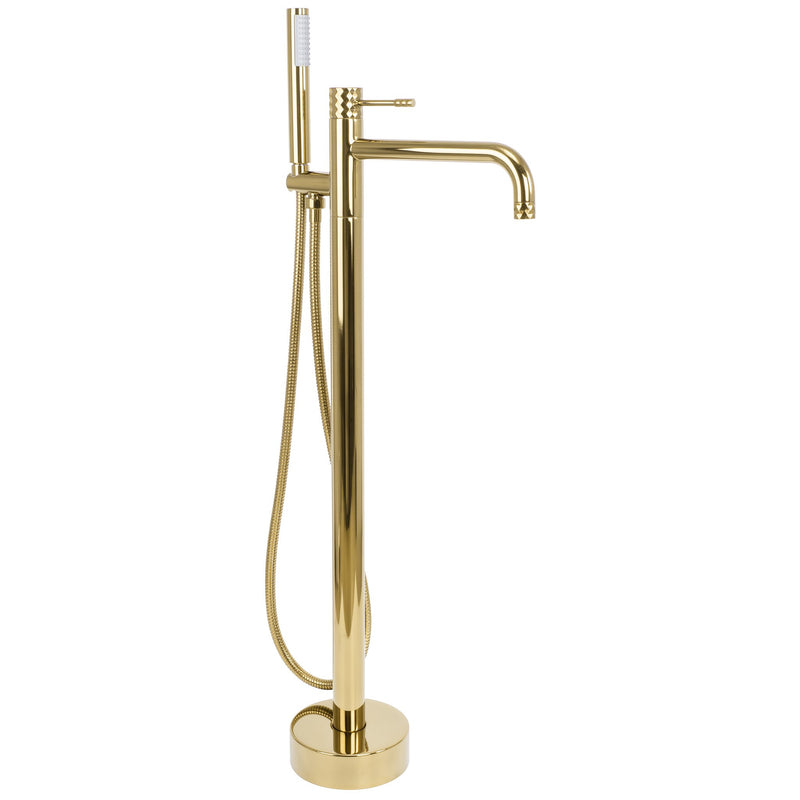 Baterie de podea Rea Lungo Diamond Gold - Inox, Alamă - De aur | SanitarePro