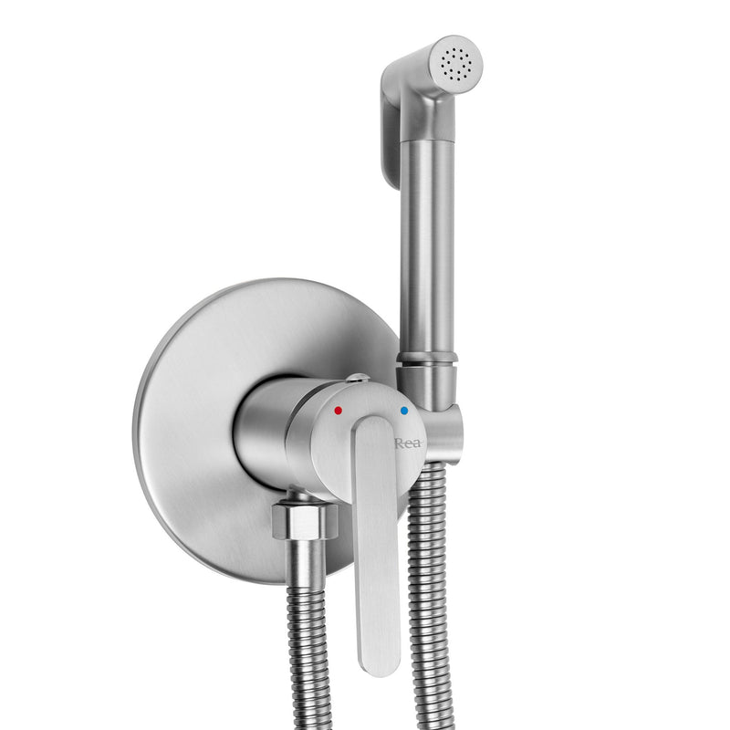 Baterie bideu Rea Ontario Brush Nickel - Alamă - Oțel periat | SanitarePro