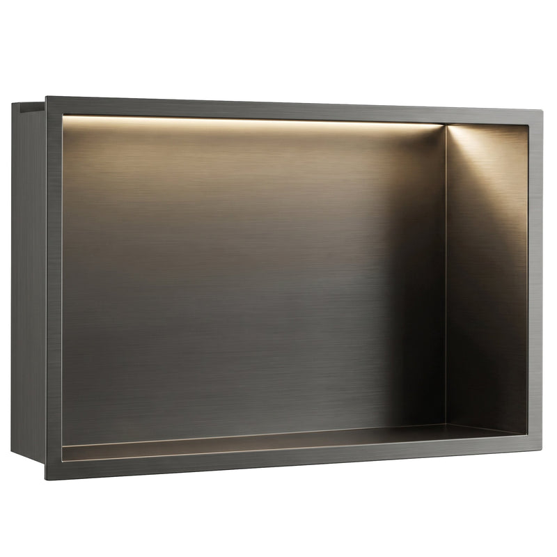 RAFT BAIE INCASTRAT PERETE LED 30x45 Titan - Inox - Titan | SanitarePro