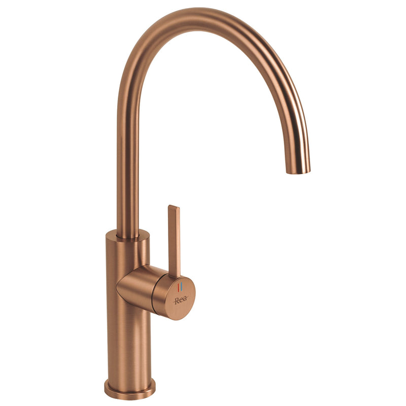 Baterie de bucătărie REA Rivo Brush Copper - Alamă - Cupru periat | SanitarePro