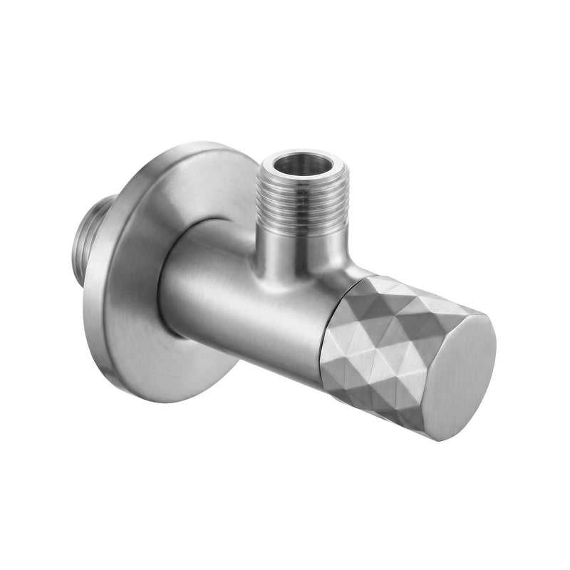 Robinet colțar Diamond 03 1/2" x 3/8" Brush Nickel - Inox - Oțel periat | SanitarePro