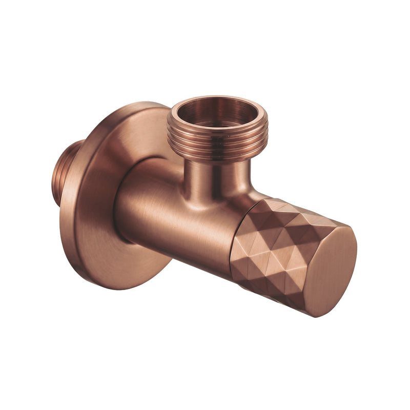 Robinet colțar Diamond 03 1/2" x 3/4" Brush Copper - Inox - Cupru periat | SanitarePro