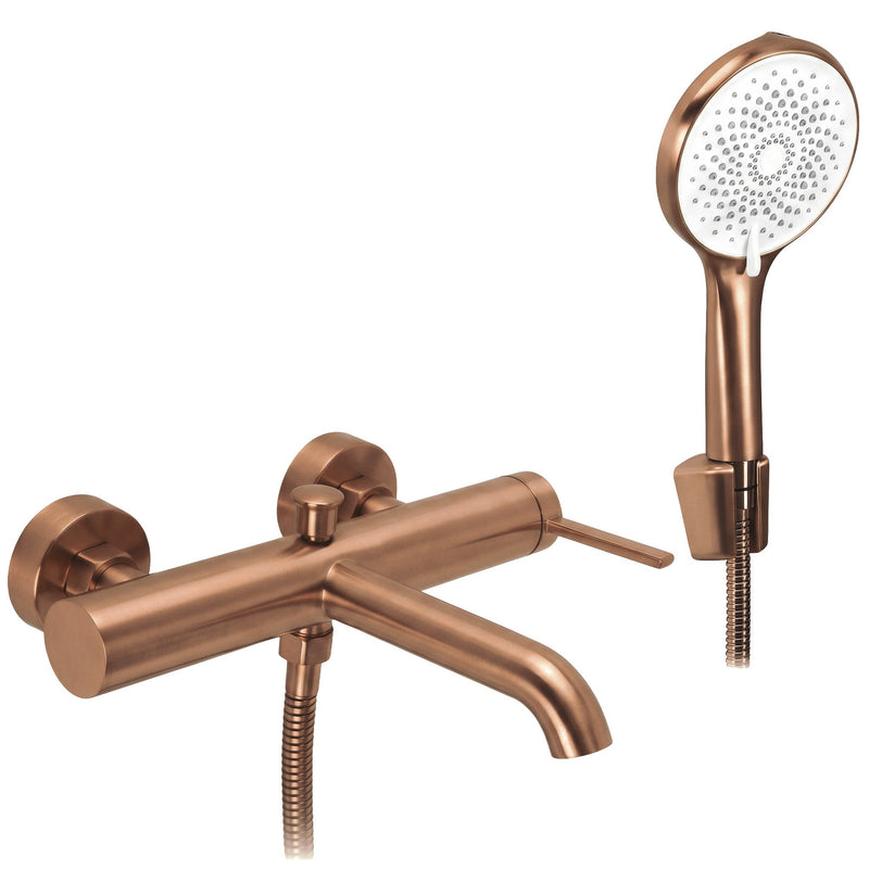 Baterie pentru cadă REA Rivo Brush Copper - Alamă, ABS - Cupru periat | SanitarePro