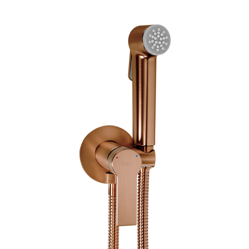 Baterie bideu Rea Argus Brush Copper - Alamă - Cupru periat | SanitarePro