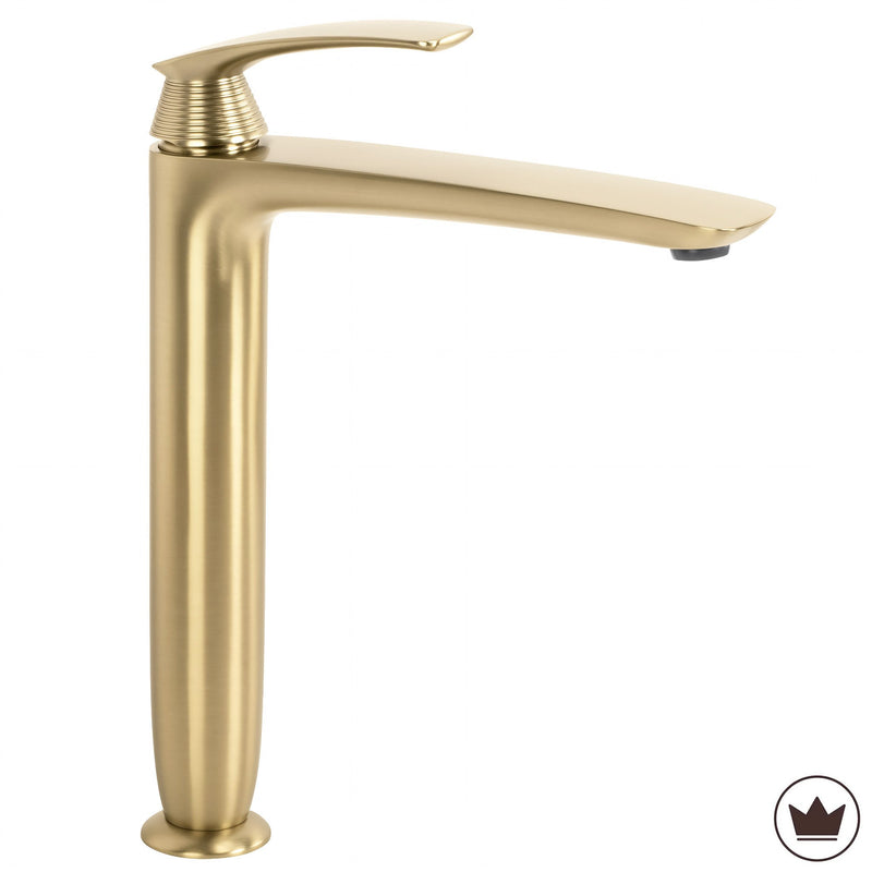 Baterie pentru baie PREMIUM Rea Como Brush Gold High - Alamă - Auriu periat | SanitarePro