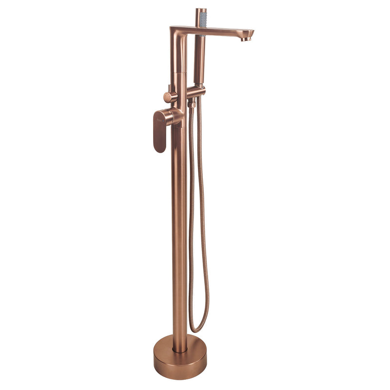 Baterie de podea Rea Logan Brush Copper - Inox, Alamă - Cupru periat | SanitarePro