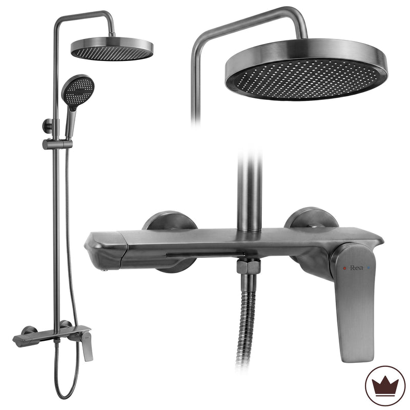 Set dus Rea Vision Titan - Alamă, ABS - Titan | SanitarePro