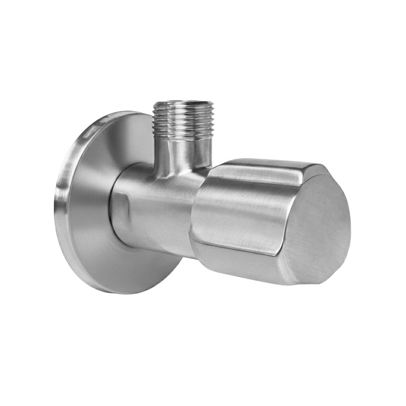 Robinet colțar 02 1/2" x 3/8" Brush Nickel - Inox - Oțel periat | SanitarePro