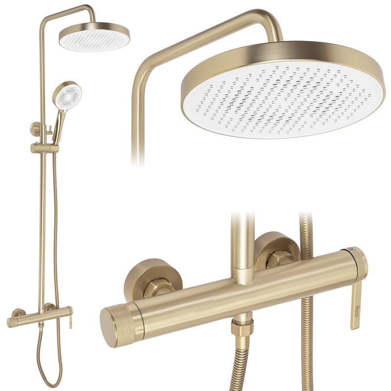 Set dus Rea Grace Brush Gold - Alamă, ABS - Auriu periat | SanitarePro