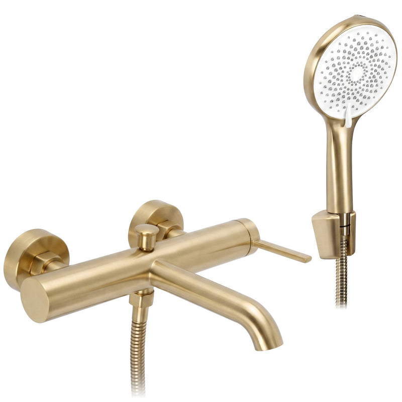Baterie pentru cadă REA Rivo Brush Gold - Alamă, ABS - Auriu periat | SanitarePro