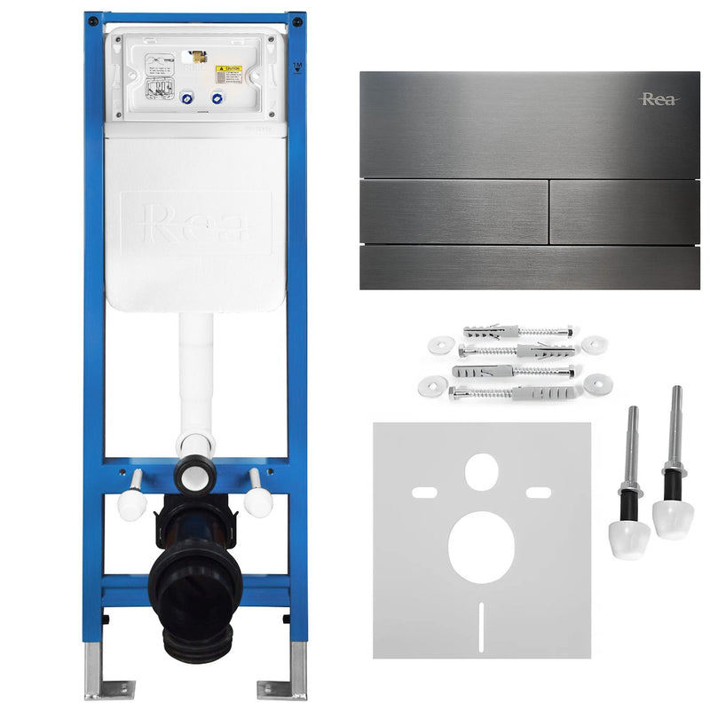 Set Cadru Îngropat Slim 024N pentru WC cu Buton T Titan | SanitarePro
