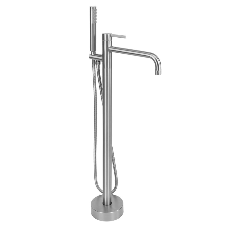 Baterie de podea Rea Foster Brush Nickel - Inox, Alamă - Oțel periat | SanitarePro