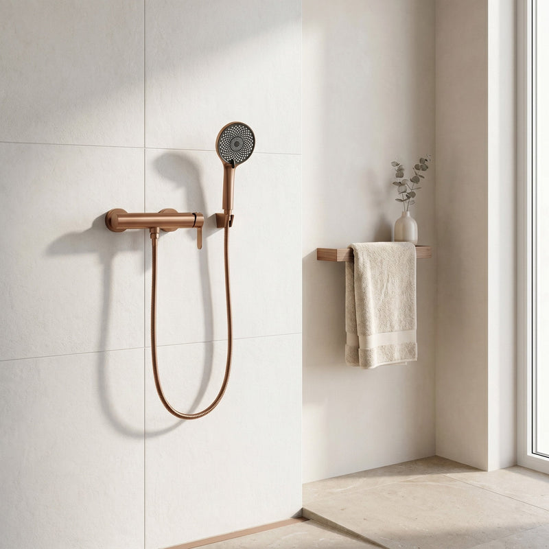 Baterie de duș REA Arcos Brush Copper