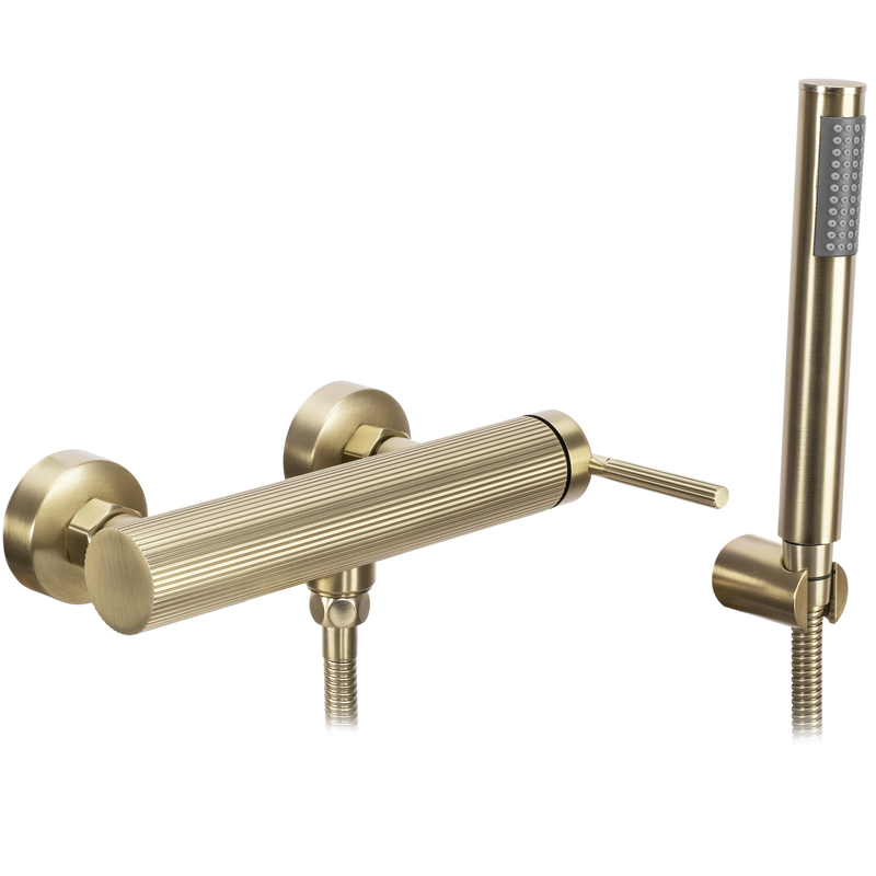 Baterie de duș REA Argon BRUSH GOLD - Alamă, ABS - Auriu periat | SanitarePro