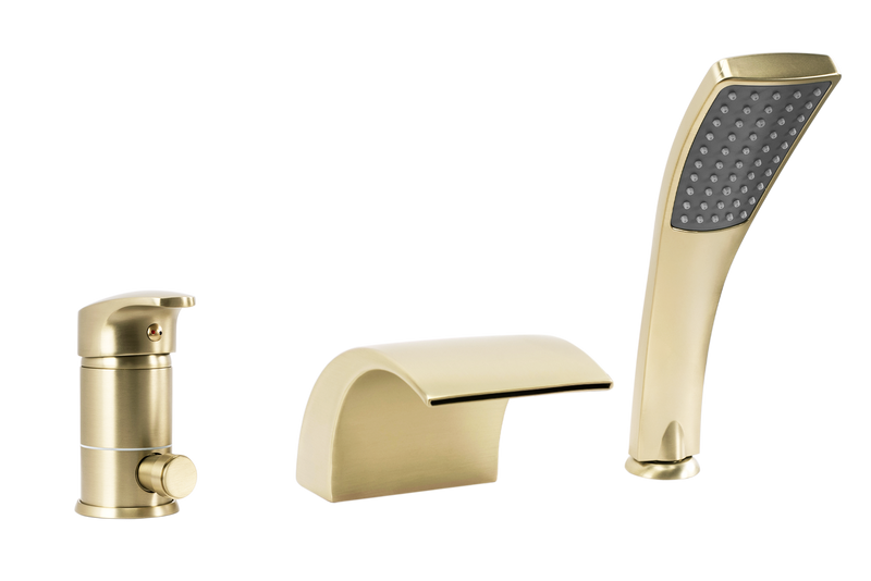 Baterie pentru cadă Rea Riven Brush Gold - Alamă, ABS - Auriu periat | SanitarePro