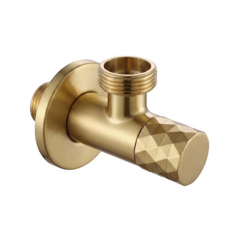 Robinet colțar Diamond 03 1/2" x 3/4" Brush Gold - Inox - Auriu periat | SanitarePro