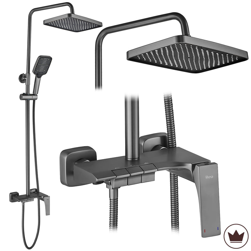 Set dus PREMIUM REA JOE Titan - Alamă, ABS - Titan | SanitarePro
