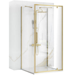 Cabina de dus De colt Rapid Swing Brush Gold