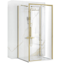 Cabina de dus de perete REA Rapid Slide Brush Gold