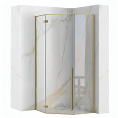 Cabina de dus DIAMOND 100x100 cm BRUSH GOLD