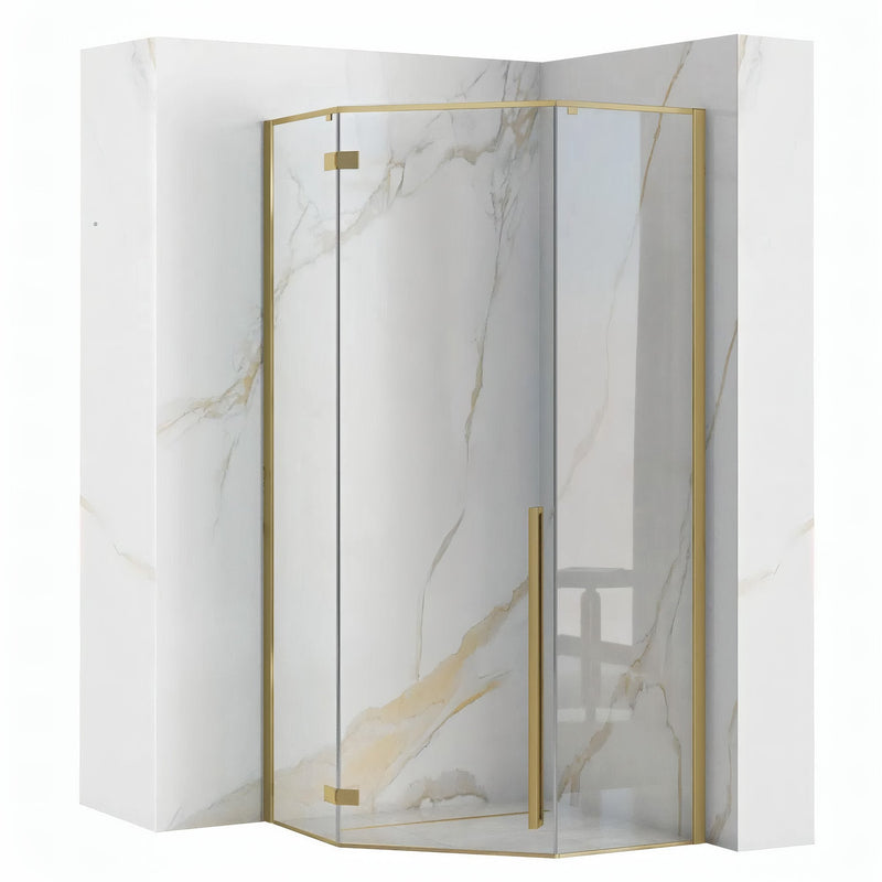 Cabina de dus DIAMOND 90x90 cm BRUSH GOLD
