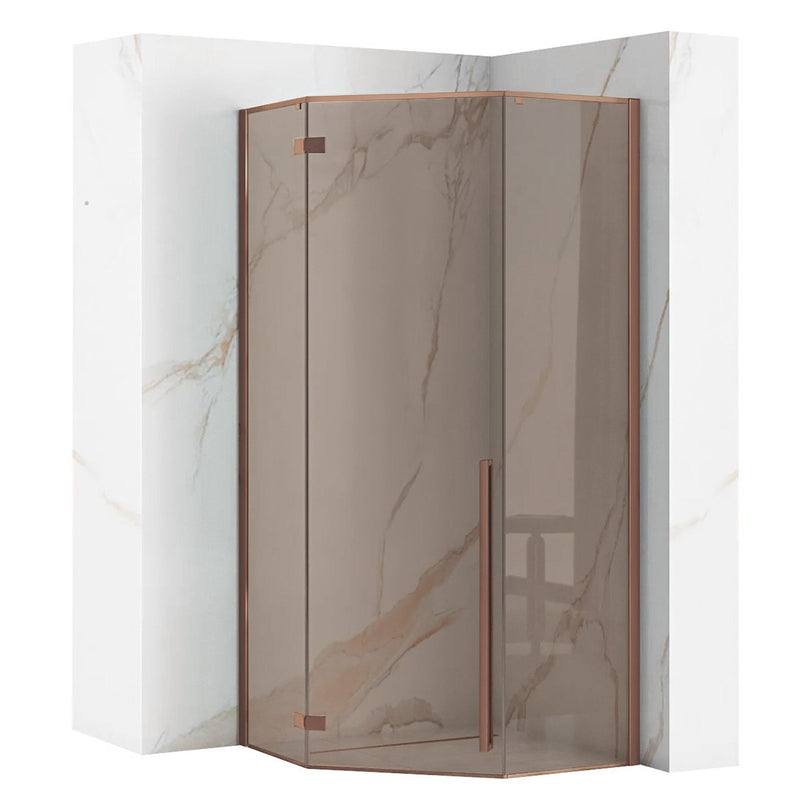 Cabina de dus DIAMOND 90x90 cm COPPER BRUSH