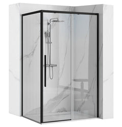 Cabina de dus SOLAR BLACK MAT 90x90