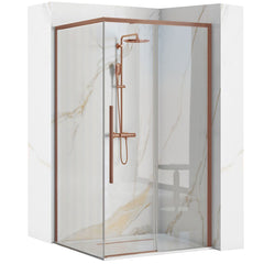Cabina de dus SOLAR Copper Brush 90x90 cm