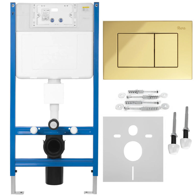 Cadru WC încastrat K011A-Q Rea cu buton J Gold | SanitarePro