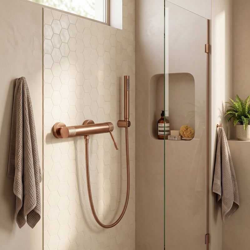 Baterie pentru cadă REA Venti Brush Copper - Alamă, ABS - Cupru periat | SanitarePro