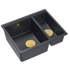 Chiuveta din granit Logan 150 Black Metallic