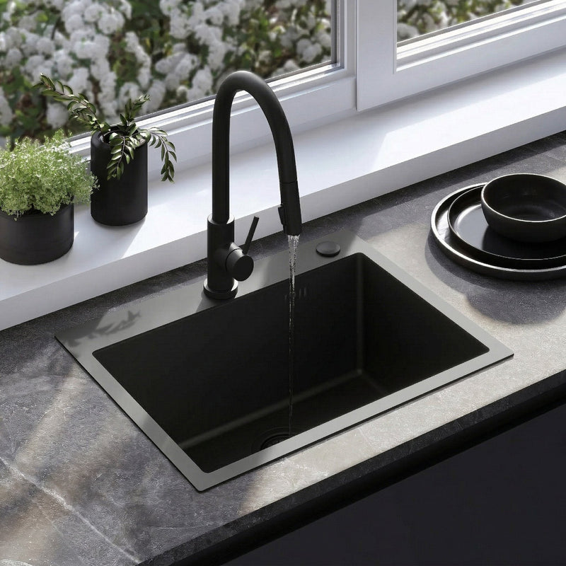 Chiuvetă inox Liam Black - Oţel inoxidabil - Negru | SanitarePro