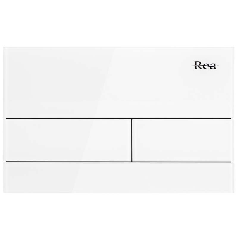 Clapeta pentru rezervor incastrat K011A-Q Rea T White Glass - Sticla securizata - Alb | SanitarePro