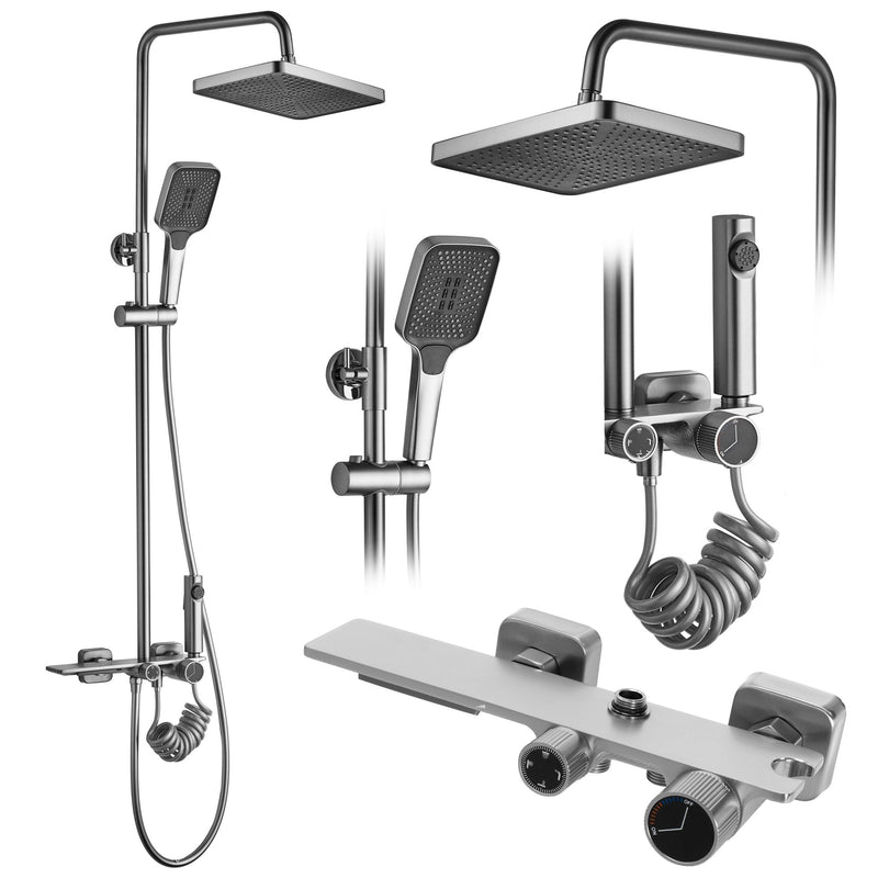 Coloana de dus REA HELIX Nickel Brush INOX
