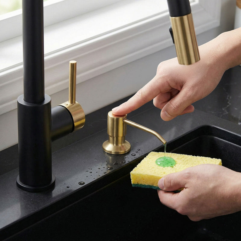 Dispenser chuveta pentru detergent Rea LON Brush Gold