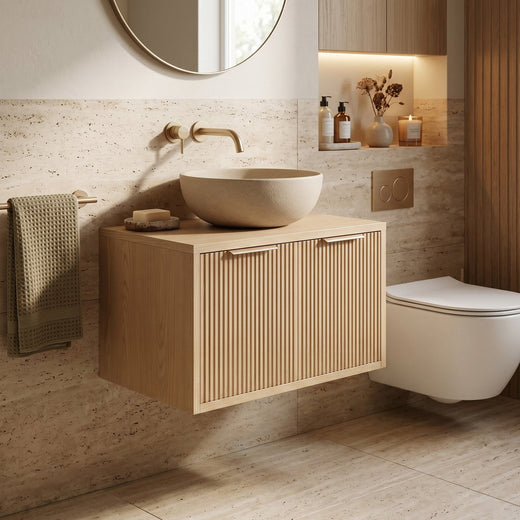Dulap baie pentru lavoar Rea Core 60cm Beige