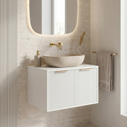 Dulap baie pentru lavoar Rea Core 60cm White