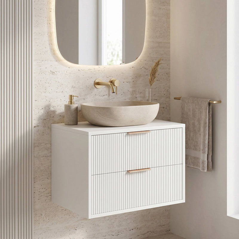 Dulap baie pentru lavoar Rea Mono 60cm White