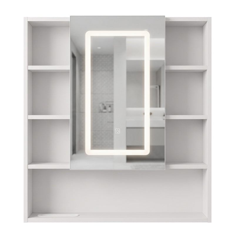 Dulap cu oglindă LED Rea Luna 70x80cm
