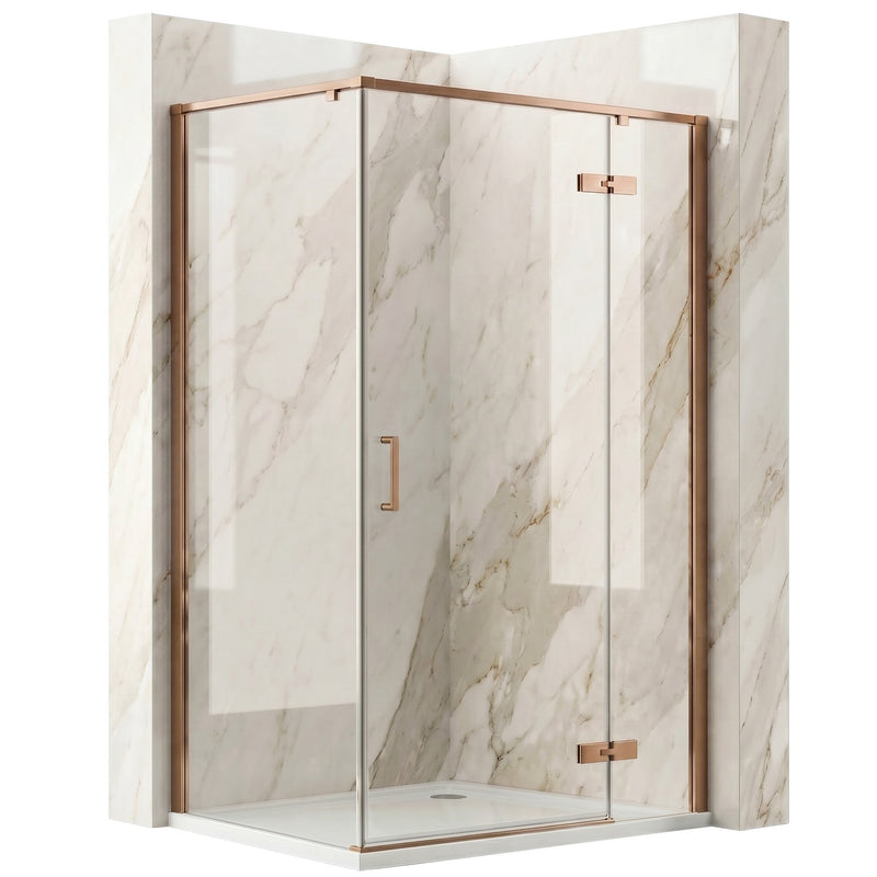 Cabina de dus Rea Bruno 120x90 Brush Copper - Cupru periat | SanitarePro