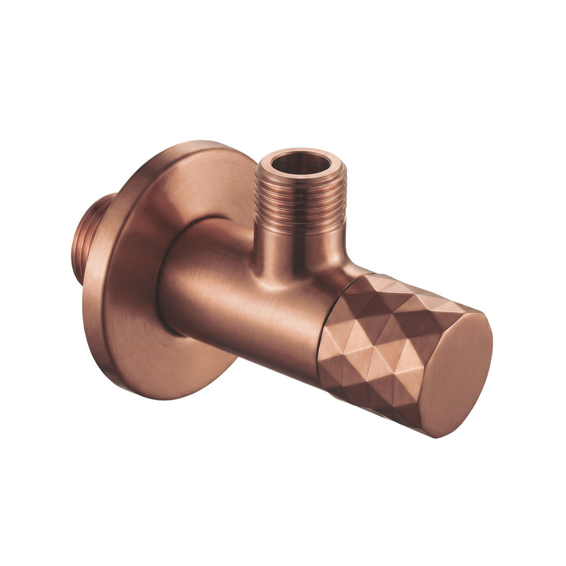 Robinet colțar Diamond 03 1/2" x 3/8" Brush Copper - Inox - Cupru periat | SanitarePro