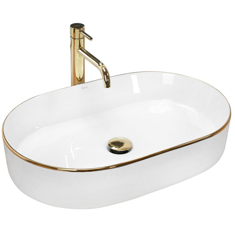 Lavoar pe blat Rea Nadia White Gold Edge