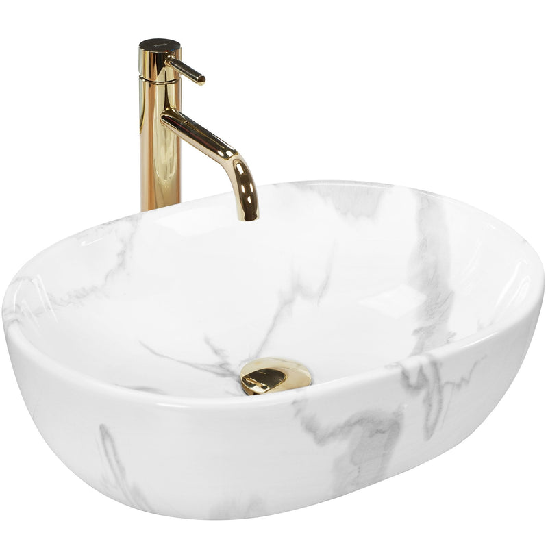 Lavoar pentru blat Rea Amelia Marmo Shiny