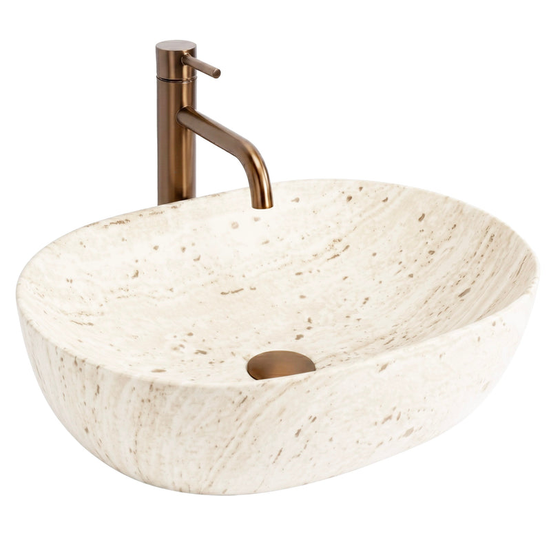 Lavoar pentru blat Rea Amelia Travertine Classic 48