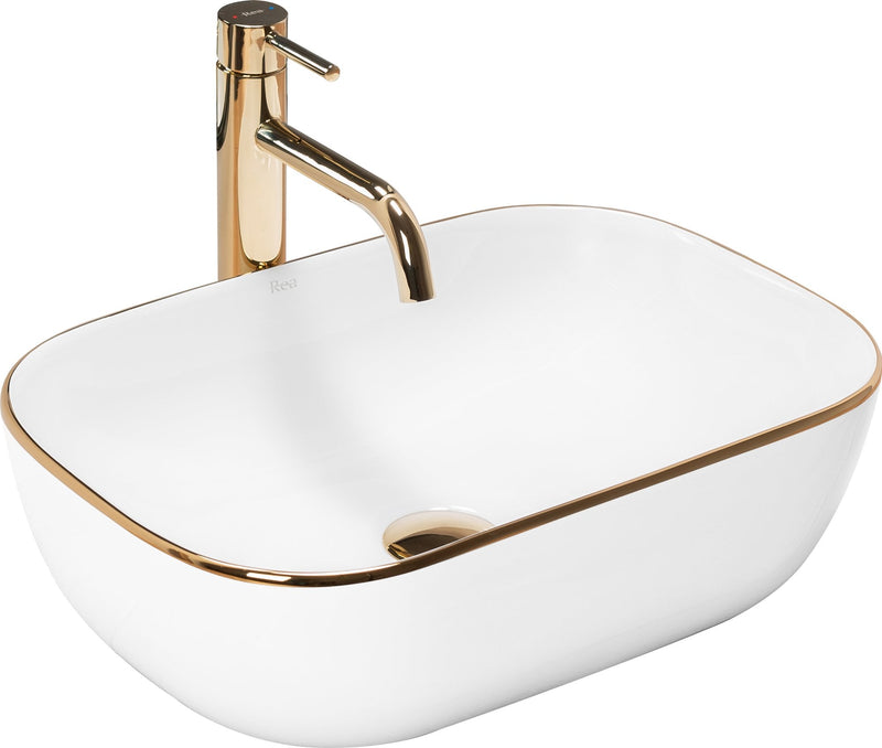Lavoar pentru blat Rea Belinda Auriu Gold Edge