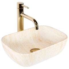 Lavoar pentru blat Rea BELINDA MINI TRAVERTINE MATT