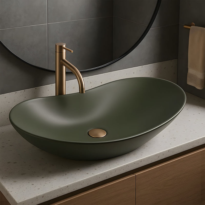 Lavoar pentru blat Rea Royal Olive Matt