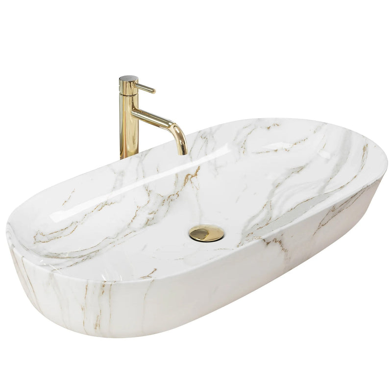 Lavoarul REA CLEO 81 Shiny Aiax din ceramică