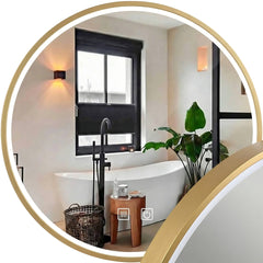 Oglindă LED 70cm MMJ BRUSH GOLD