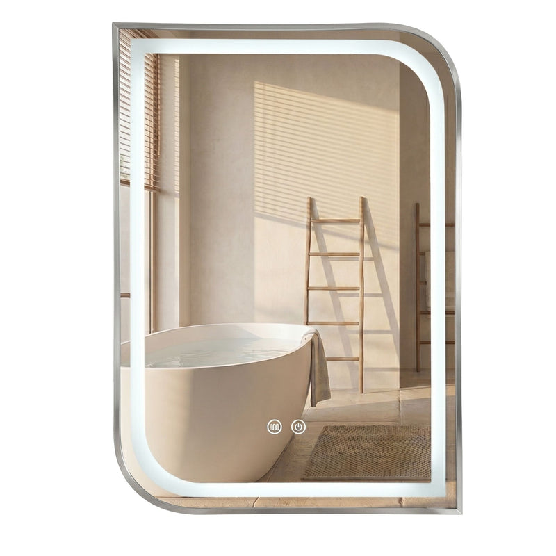 Oglindă LED ZONE 80x60 BRUSH NICKEL